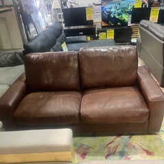 2Pソファ　ブラウンの画像