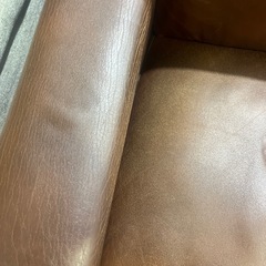 2Pソファ　ブラウンの画像