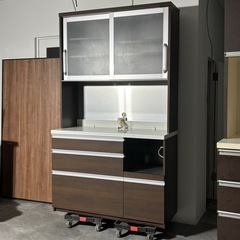 パモウナ レンジボード 幅120cm 高さ204cm 食器棚 キッチンボード 家具 札幌市白石区の画像