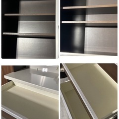 パモウナ レンジボード 幅120cm 高さ204cm 食器棚 キッチンボード 家具 札幌市白石区の画像