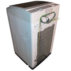 【ジ1118-13】珍しいガラスのふた‼️AQUA 全自動電気洗濯機 AQW-GV70H 7.0kg 2019年製の画像