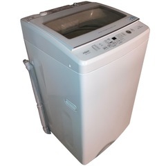 【ジ1118-13】珍しいガラスのふた‼️AQUA 全自動電気洗濯機 AQW-GV70H 7.0kg 2019年製の画像