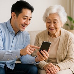 シニア向け｜個別スマホ教室（マンツーマン）やさしく丁寧にサポートします】の画像