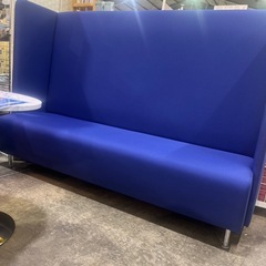 ハイバックソファ　ブルーの画像