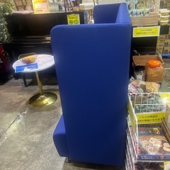 ハイバックソファ　ブルーの画像