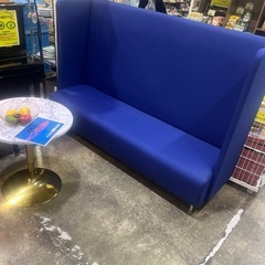 ハイバックソファ　ブルーの画像