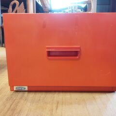レトロ スチール 収納ボックス 衣装ケース 昭和レトロ 赤 /HJ-0564 2Fの画像