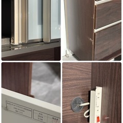 ニトリ レンジボード アルミナ2 幅105cm 高さ201cm 食器棚 キッチンボード 家具 札幌市白石区の画像