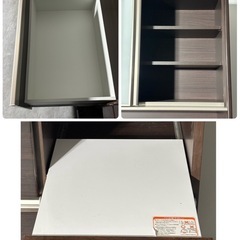 ニトリ レンジボード アルミナ2 幅105cm 高さ201cm 食器棚 キッチンボード 家具 札幌市白石区の画像