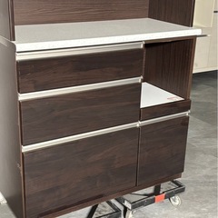 ニトリ レンジボード アルミナ2 幅105cm 高さ201cm 食器棚 キッチンボード 家具 札幌市白石区の画像