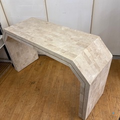 ジモティー特別価格🉐 N1189★大理石調テーブル+鏡セット★ドレッサー★幅1220mmの画像