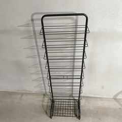 場所を取らない 薄型 シューズラック 幅cm ディスプレイ 国産 ブラック スリムシューズラック 省スペース 玄関 下駄箱 ラックの画像