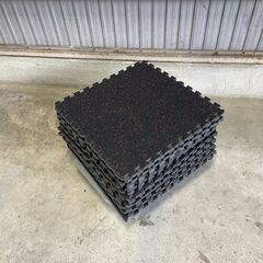 J7P2400 KaRaDa Style フロアマット 17枚 厚さ2cm ゴム ホーム ジム 防音 マット 衝撃吸収 振動吸収 ジョイントマット トレーニング エクササイズ 筋トレ 60cm×60cmの画像