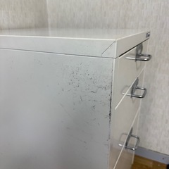 メタルキャビネット 3段 ホワイトの画像