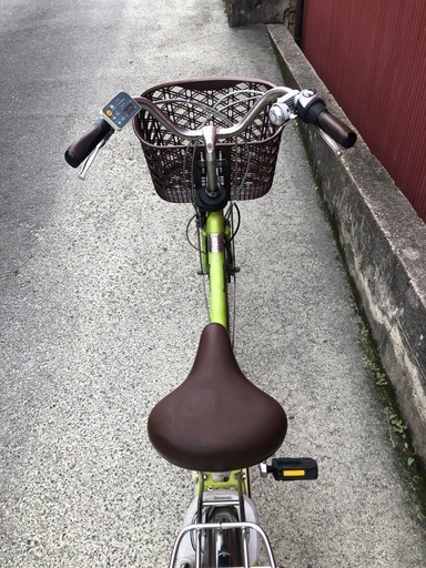 【京都発】京の楽チャリ　電動アシスト自転車　パナソニック　26インチ　薄緑色
