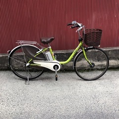 【京都発】京の楽チャリ　電動アシスト自転車　パナソニック　26インチ　薄緑色の画像
