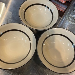 【引き取り限定】中古品　ストーンウェア　皿　3枚セットの画像