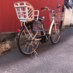 【京都発】京の楽チャリ　電動アシスト自転車　ヤマハ　ラフィーニ　子ども乗せ　26インチの画像