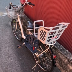 【京都発】京の楽チャリ　電動アシスト自転車　ヤマハ　ラフィーニ　子ども乗せ　26インチの画像