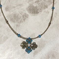 ハンドメイド　ビーズネックレスの画像