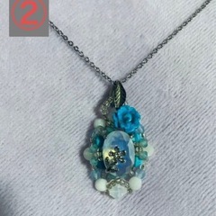 ハンドメイド　ビーズネックレスの画像