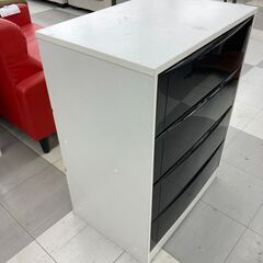 ★リユースのサカイ千葉中央店★  チェスト 白/黒 H89×D40×W59 クリーニング済み TC5427の画像