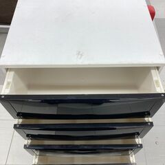 ★リユースのサカイ千葉中央店★  チェスト 白/黒 H89×D40×W59 クリーニング済み TC5427の画像