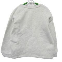 a.v.v キッズ 120サイズ トレーナー スウェット 暖かな裏フリース かわいいスパンコールハートデザイン ライトグレーピンクの画像