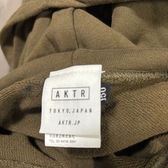 🏀 AKTR アクター ロゴパーカー キッズプルオーバーフーディ【カーキ/茶】ストリート/バスケ【サイズ150】の画像