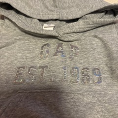 GAP グレー　パーカー　ロゴパーカー　12-18month 80cmの画像