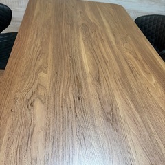 
【木目調×アイアン脚ダイニングテーブルチェアセット】の画像