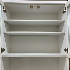 ニトリ2枚扉レンジボードホワイト【トレファク堺福田店】の画像