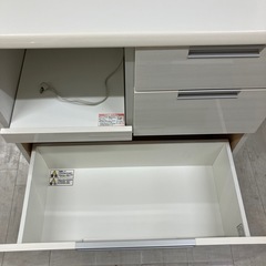 ニトリ2枚扉レンジボードホワイト【トレファク堺福田店】の画像