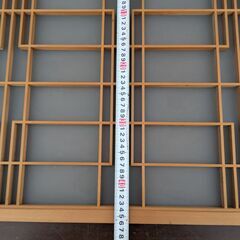 書院戸風 ガラス窓 4枚1組 和風 昭和レトロの画像