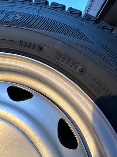 ホイール付きスタッドレス　145/80R12LT DUNLOP SV01 8.5〜9.5部目