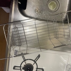 【美品】水切りカゴ　ステンレスの画像