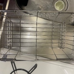 【美品】水切りカゴ　ステンレスの画像