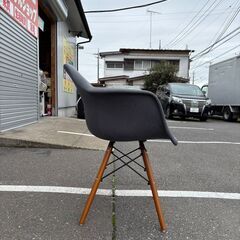 アームシェルチェア グレー/ブラウン脚 チェア 椅子 ダイニングチェアの画像