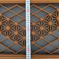 片面ガラス欄間(らんま) 組子細工 アンティーク 和風の画像