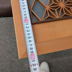 片面ガラス欄間(らんま) 組子細工 アンティーク 和風の画像