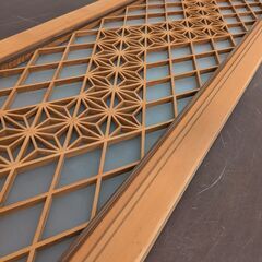 片面ガラス欄間(らんま) 組子細工 アンティーク 和風の画像