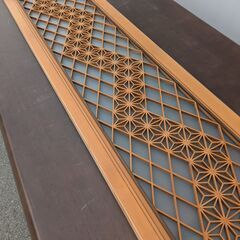 片面ガラス欄間(らんま) 組子細工 アンティーク 和風の画像