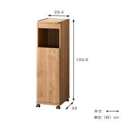 コスメストレージ ドレッサー 高さ100cm キャスター付の画像