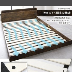 RASIK 棚付きすのこローベッド　フレームの画像