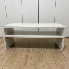 【美品】ローテーブル テレビ台 机 白 ホワイト テーブル デスク 収納の画像