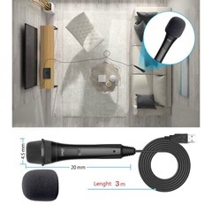 新品⭐︎Switch Nintendo カラオケマイク カラオケ機器 USBアダプター&3Mケーブル Nintendo Switch ニンテンドースイッチ/PS4/PS3/XBOX ONE/XBOX 360/Wii/PCに対応の画像