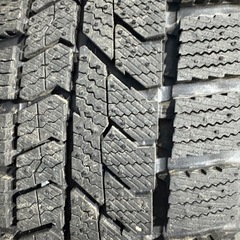 スタッドレスタイヤ155/65R14 2025年製造　新品同様バリ目アルミホイール付4本セットの画像