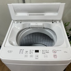 R503 ☀️ 2023年製の高年式♪ YAMADA RORO 洗濯機 （5.5㎏） YWM-T55LW ⭐ 動作確認済 ⭐ クリーニング済の画像