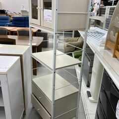 ★リユースのサカイ千葉中央店★  レンジ台 白系 H130×D45×W80 クリーニング済み TC5441の画像