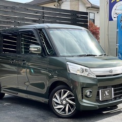 安心の総額表示！車検8年9月26日スズキスペーシアカスタムターボそのまま乗って帰れます！禁煙車etc両側電動スライドTVナビ★エコアイドリングストップturboの画像